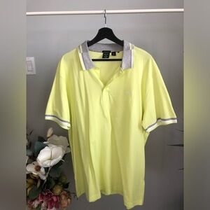 Boss Neon Yellow Polo with Grey Trim